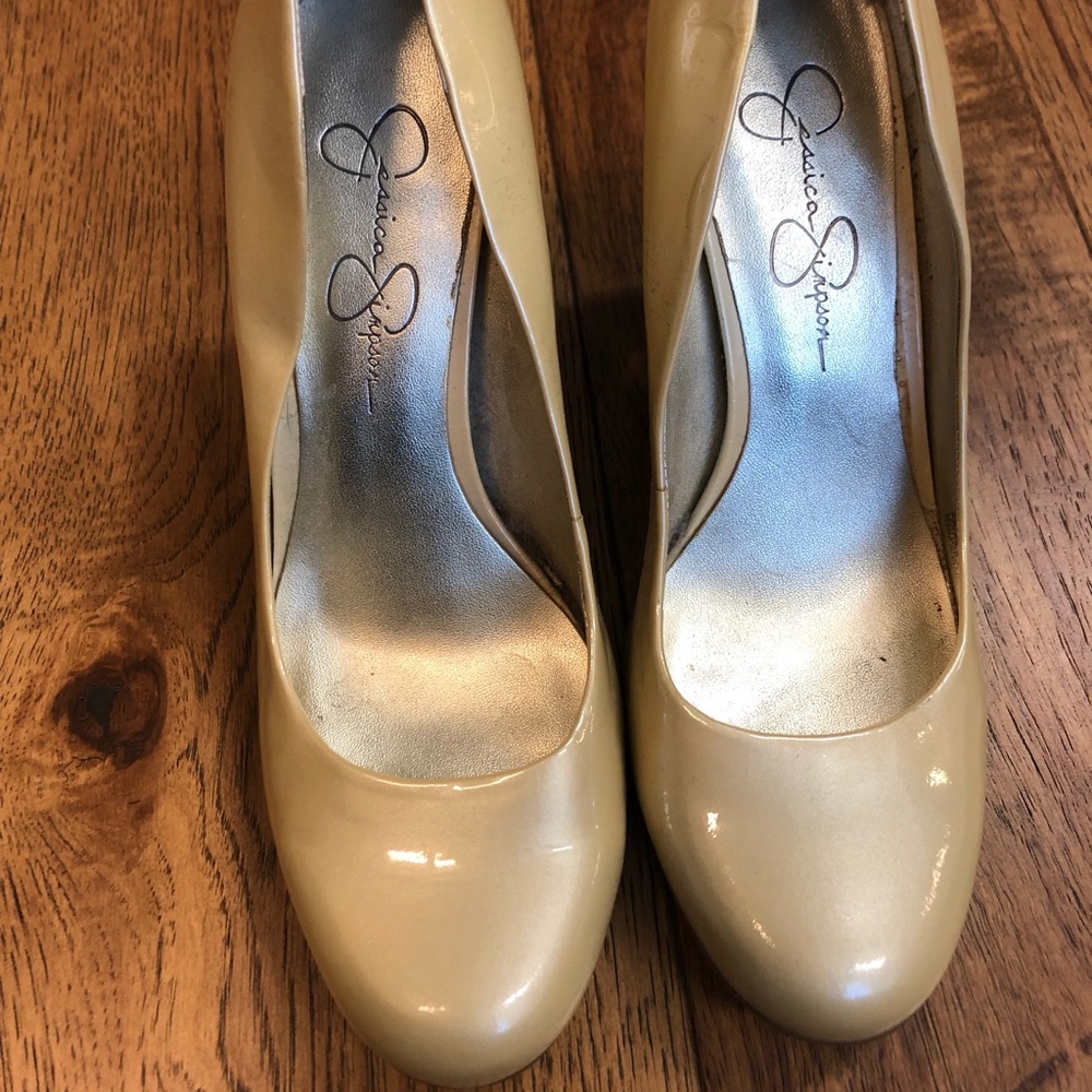 Jessica Simpson Patent Leather Nude Heel